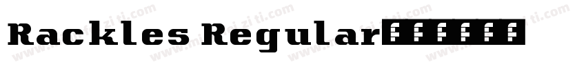 Rackles Regular字体转换